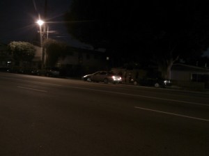 The Nissan - its nose was all bashed-in.