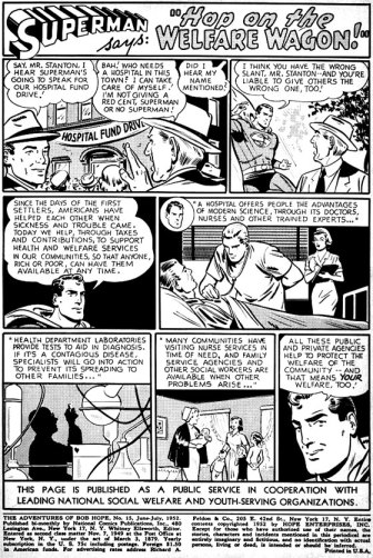 Superman - "Hop on the Welfare Wagon."