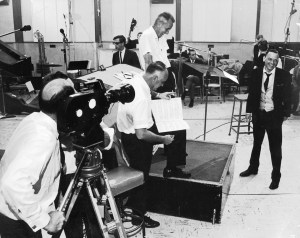 Stan Cornyn in studio with Sinatra